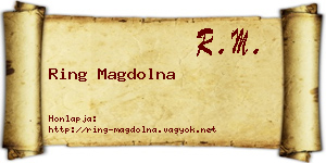 Ring Magdolna névjegykártya